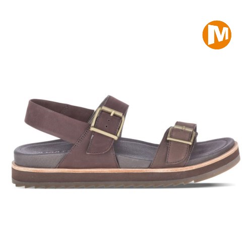Merrell Juno Buckle Backstrap Sandalen Damen DunkelBraun [DE-QDFNU]